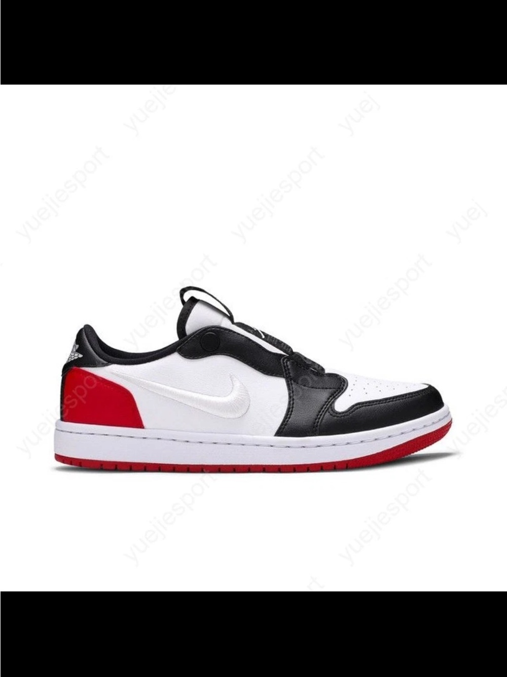 Nike Mens Air Jordan 1 Retro Low Slip 'Black Toe' Women's Size 8